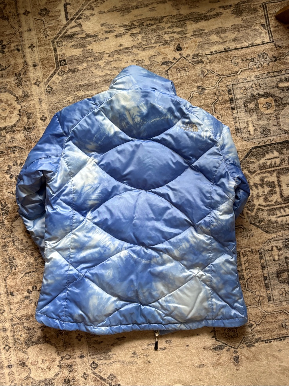 The north face 550 women’s puffer goose down coat jacket size L clouds sky blue - Picture 13 of 16